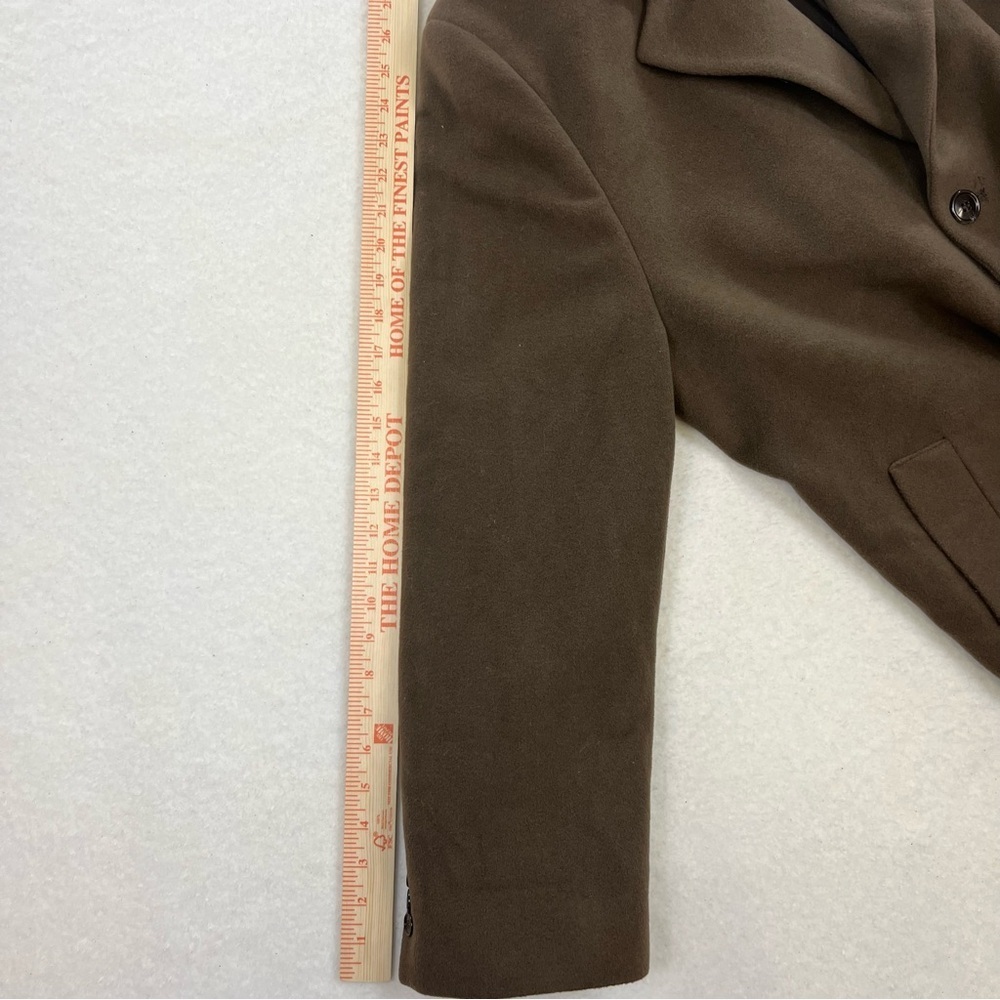 Vintage Weatherproof Brown Cashmere Blend Trench Coat Size R 42 - Picture 16 of 17